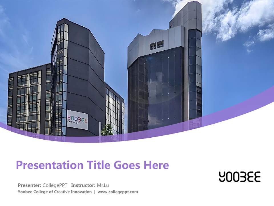 Yoobee College of Creative Innovation Course/Courseware Creation PPT Template4:3 ratio PPT effect preview image5