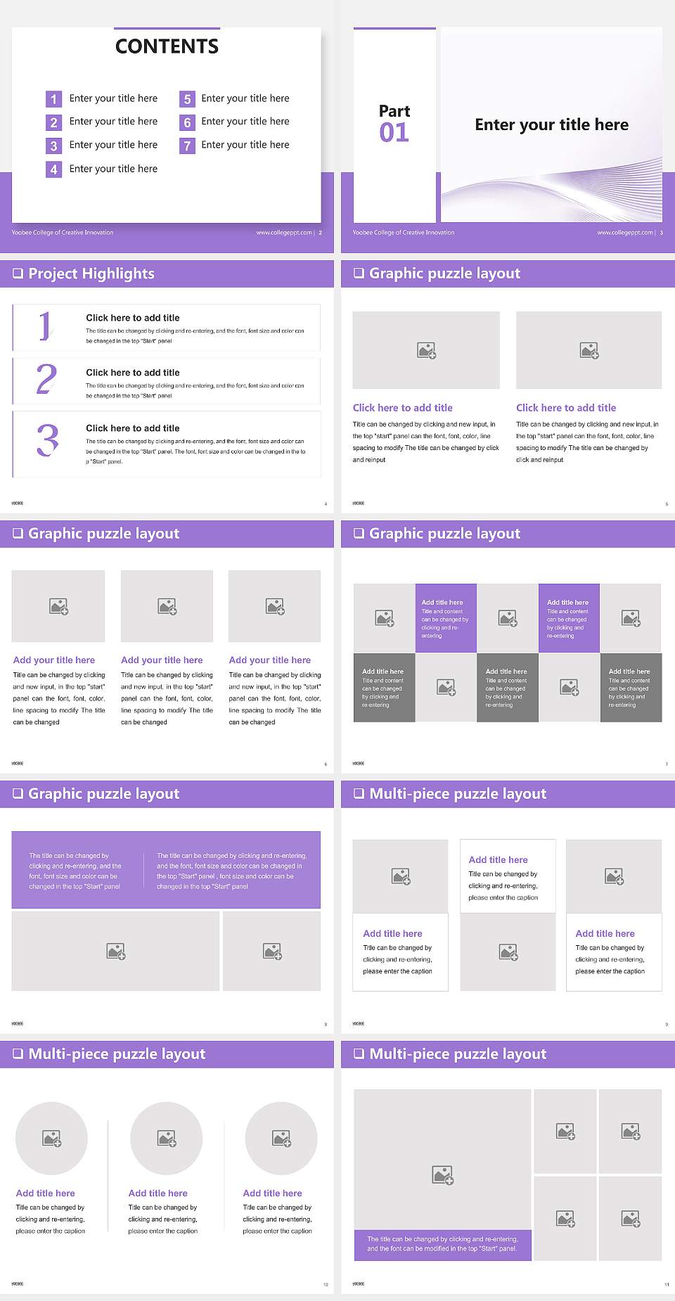 Yoobee College of Creative Innovation General Purpose PPT Template4:3 ratio PPT effect preview image2