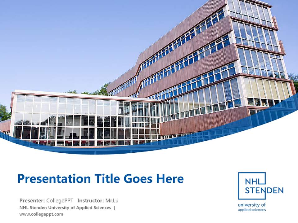 NHL Stenden University of Applied Sciences Course/Courseware Creation PPT Template4:3 ratio PPT effect preview image5