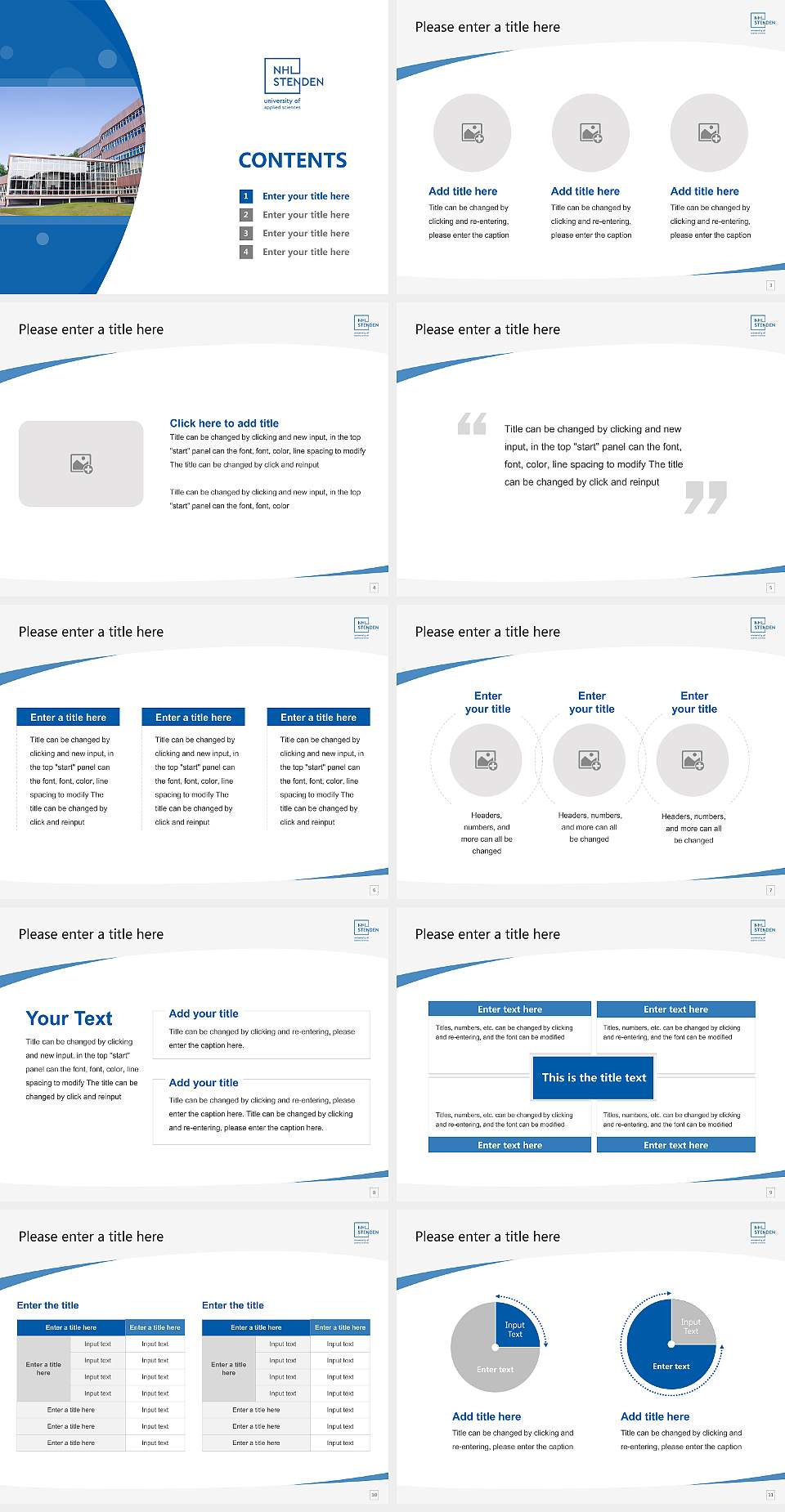 NHL Stenden University of Applied Sciences Course/Courseware Creation PPT Template4:3 ratio PPT effect preview image2