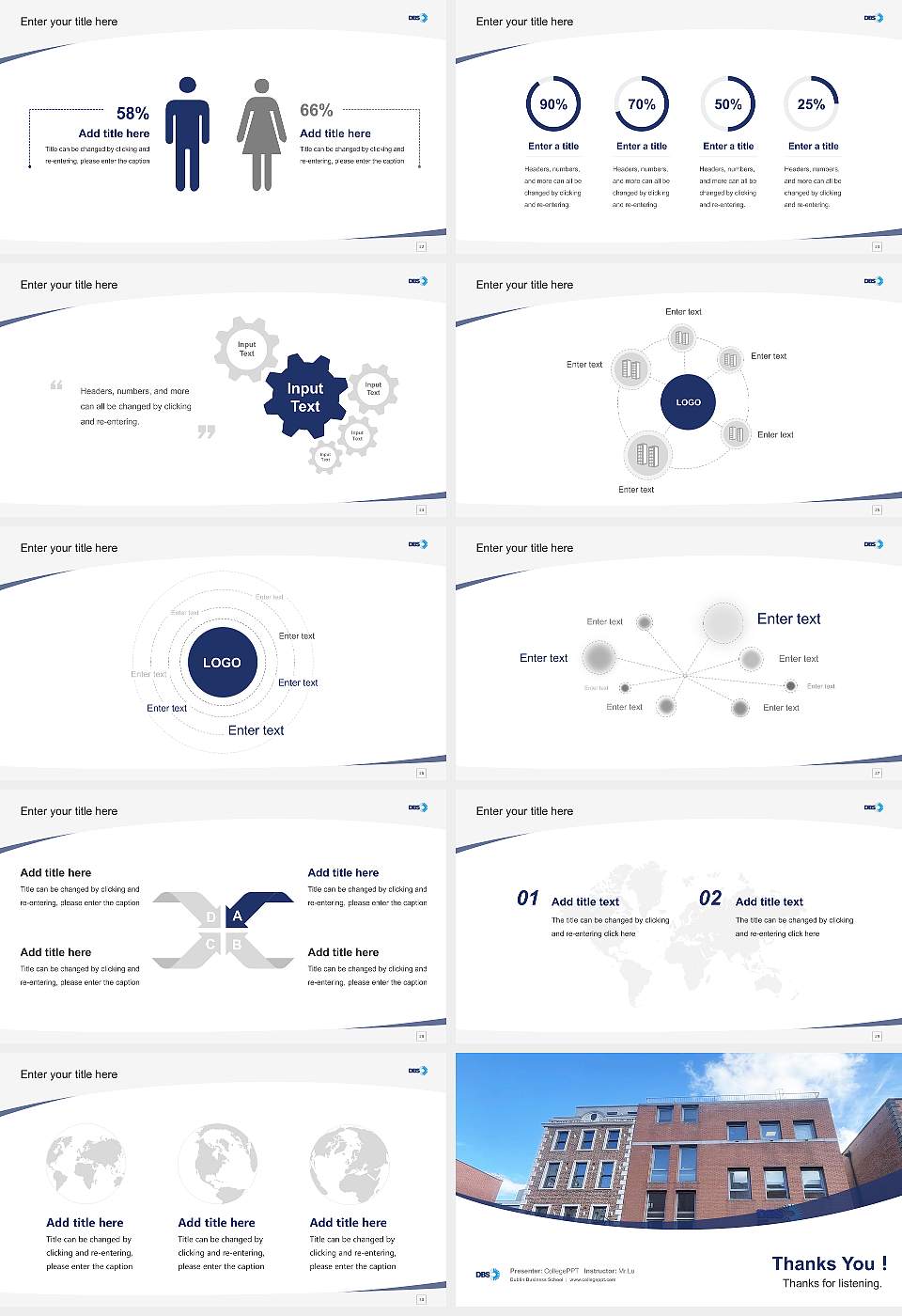 Dublin Business School Course/Courseware Creation PPT Template16:9 ratio PPT effect preview image4