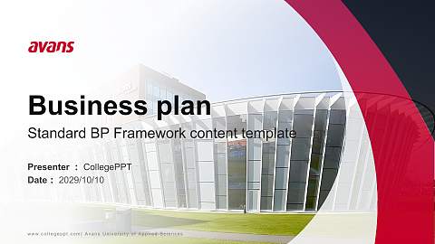 Avans University of Applied Sciences Competition/Entrepreneurship Contest PPT Template