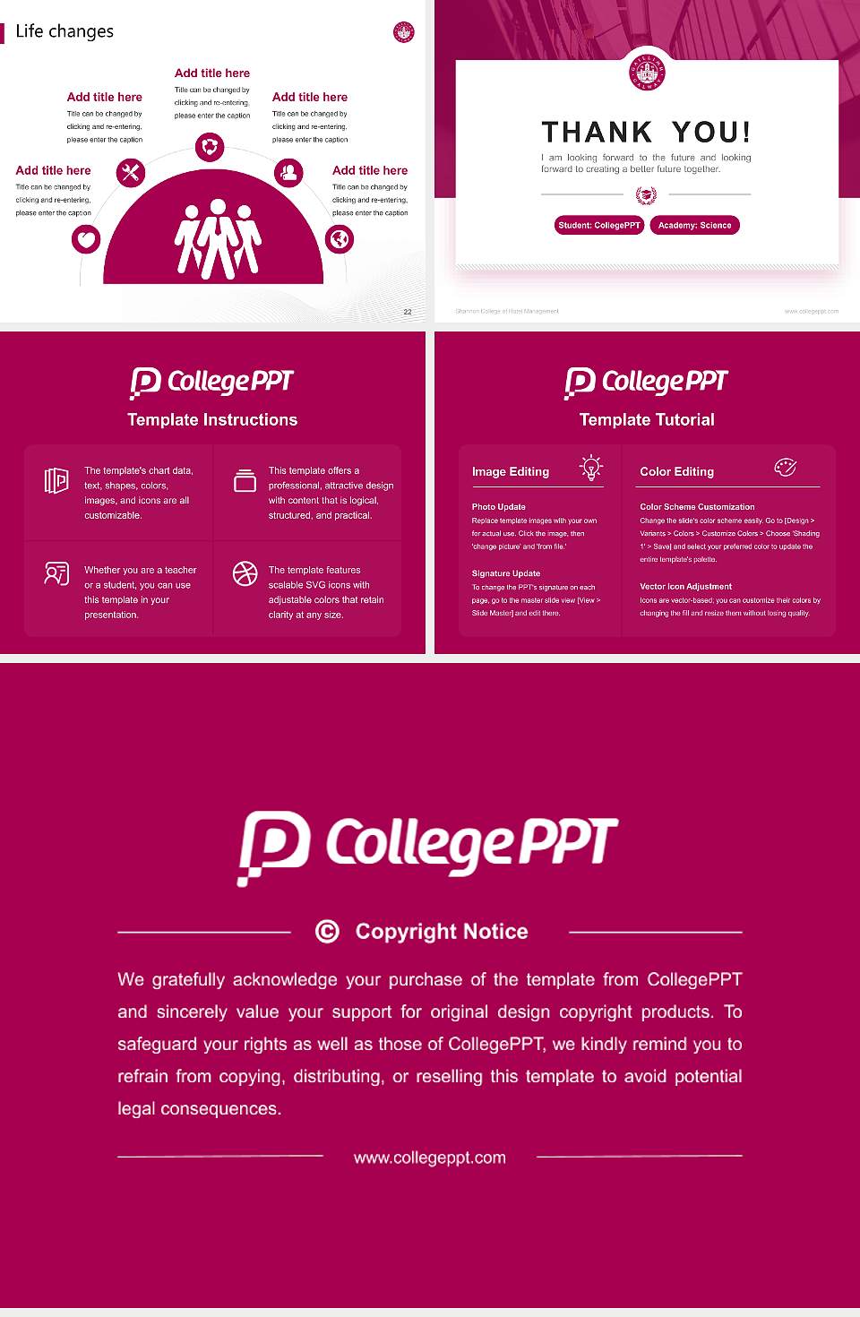 Shannon College of Hotel Management National Scholarship Defense PPT Template4:3 ratio PPT effect preview image4