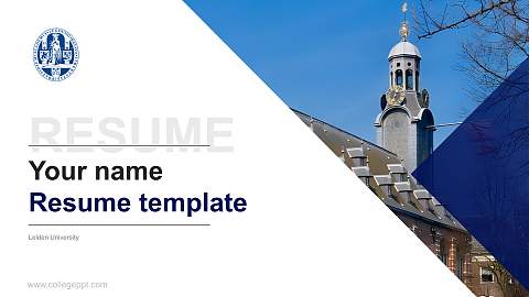 Leiden University Resume PPT Template