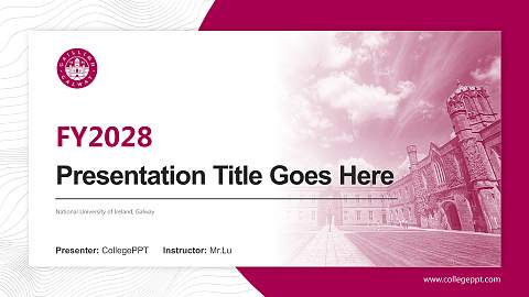 National University of Ireland, Galway Academic Presentation/Research Findings Report PPT Template