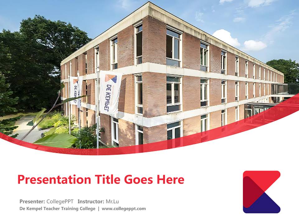 De Kempel Teacher Training College Course/Courseware Creation PPT Template4:3 ratio PPT effect preview image5