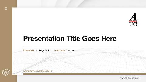 Amsterdam University College Thesis Proposal/Graduation Defense PPT Template