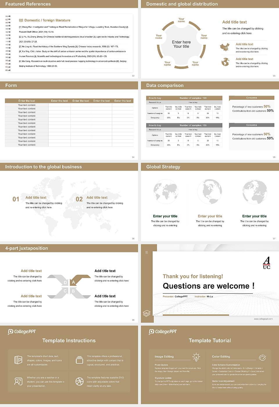 Amsterdam University College Thesis Proposal/Graduation Defense PPT Template16:9 ratio PPT effect preview image4