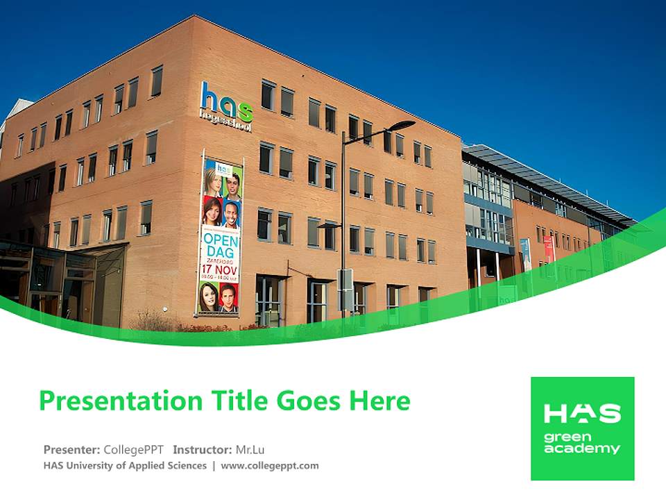 HAS University of Applied Sciences Course/Courseware Creation PPT Template4:3 ratio PPT effect preview image5