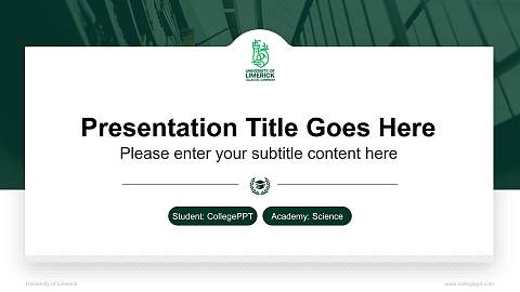 University of Limerick National Scholarship Defense PPT Template
