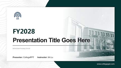 Notenboom Business School Academic Presentation/Research Findings Report PPT Template