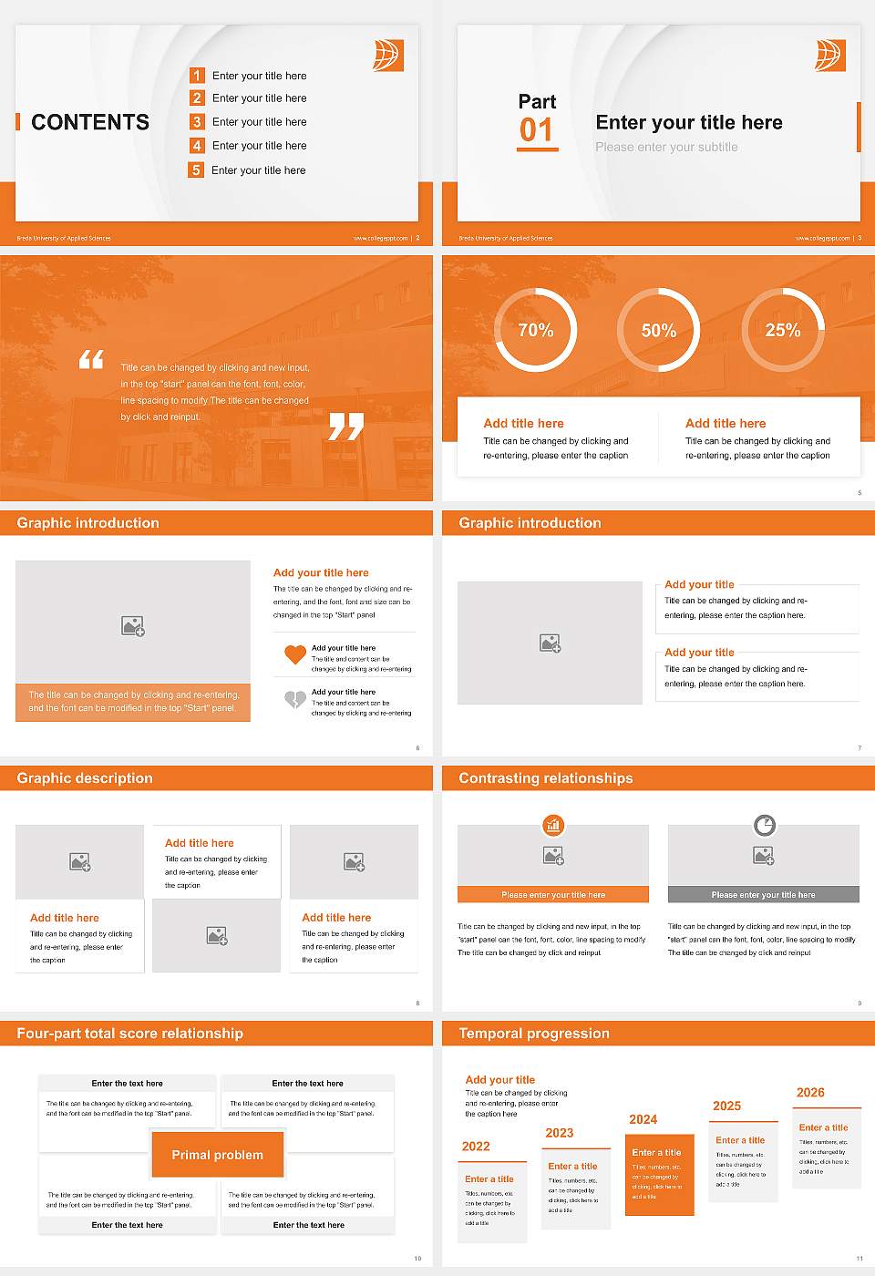 Breda University of Applied Sciences Thesis Proposal/Graduation Defense PPT Template16:9 ratio PPT effect preview image2
