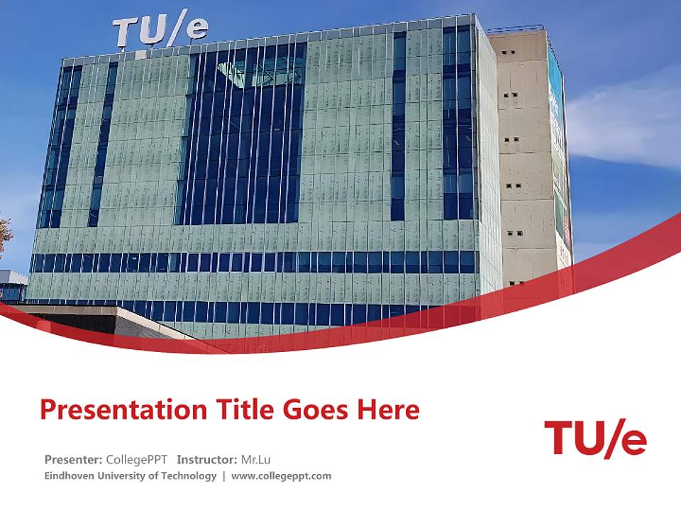 Eindhoven University of Technology Course/Courseware Creation PPT Template4:3 ratio PPT effect preview image5