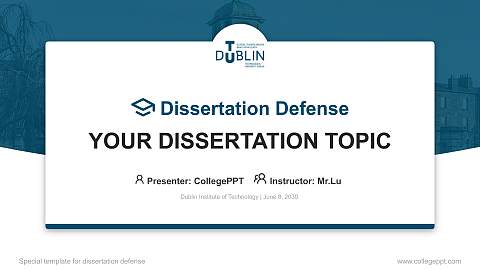 Dublin Institute of Technology Graduation Thesis Defense PPT Template
