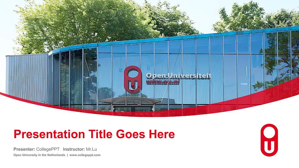 Open University in the Netherlands Course/Courseware Creation PPT Template16:9 ratio PPT effect preview image