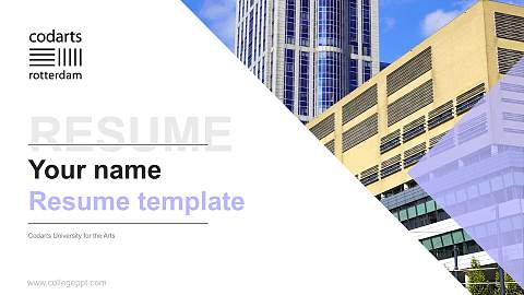 Codarts University for the Arts Resume PPT Template