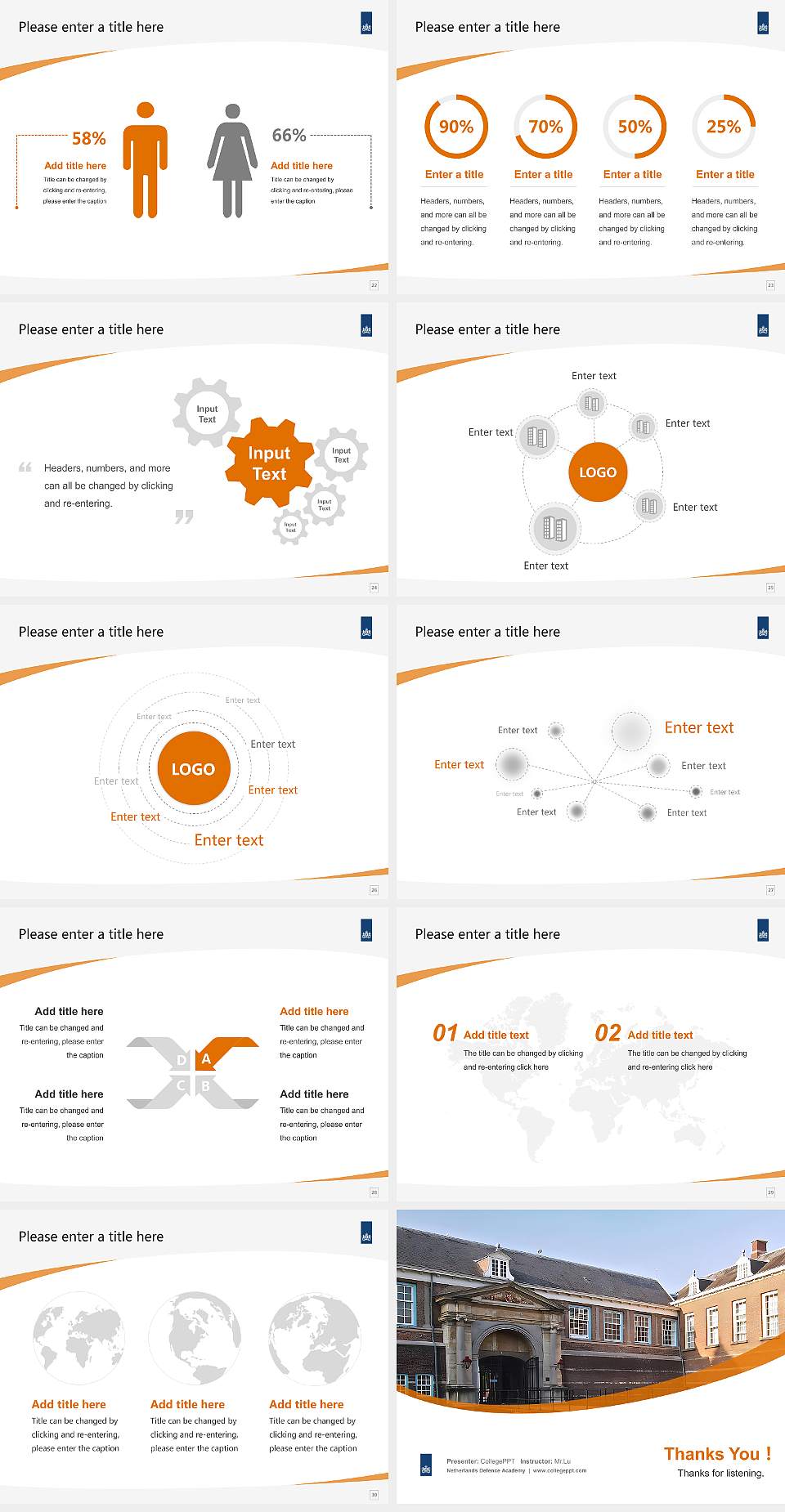 Netherlands Defence Academy Course/Courseware Creation PPT Template4:3 ratio PPT effect preview image4
