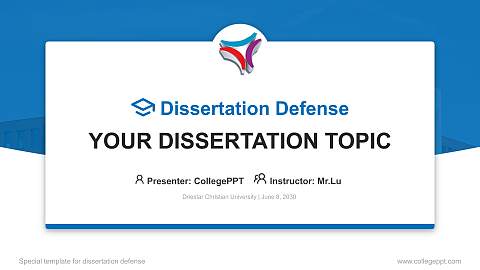 Driestar Christian University Graduation Thesis Defense PPT Template