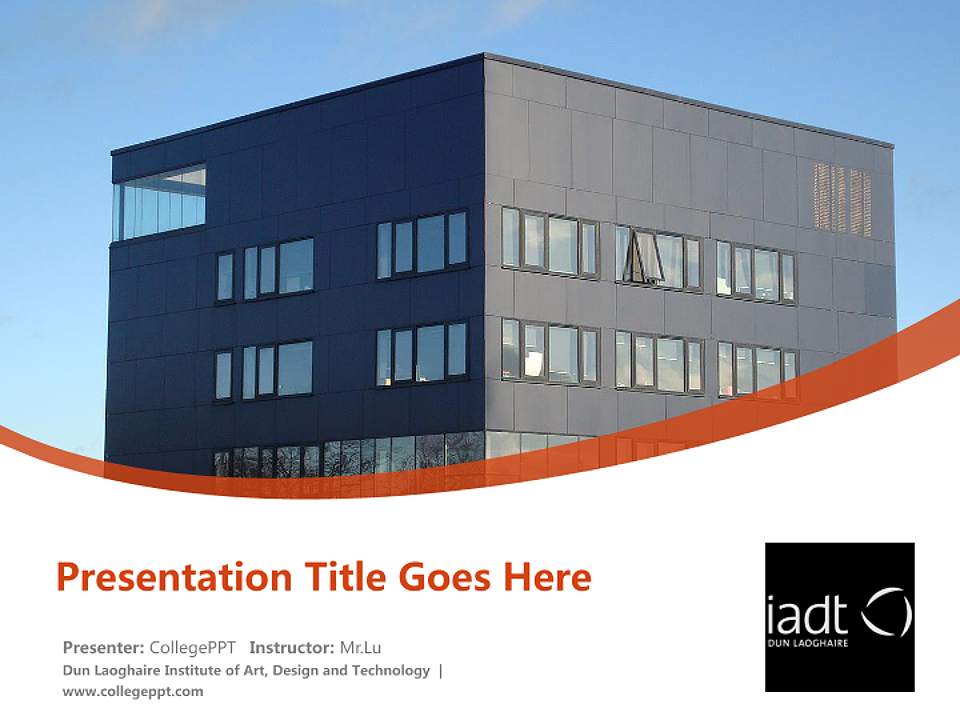 Dun Laoghaire Institute of Art, Design and Technology Course/Courseware Creation PPT Template4:3 ratio PPT effect preview image5