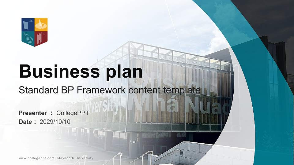 Maynooth University Competition/Entrepreneurship Contest PPT Template16:9 ratio PPT effect preview image