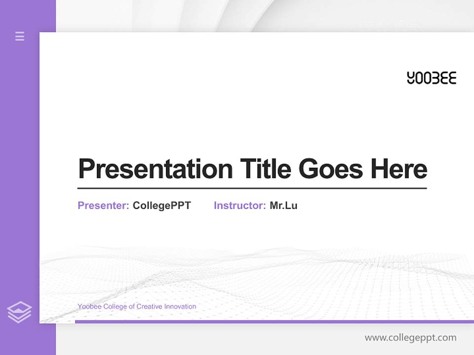 Yoobee College of Creative Innovation Thesis Proposal/Graduation Defense PPT Template4:3 ratio PPT effect preview image5