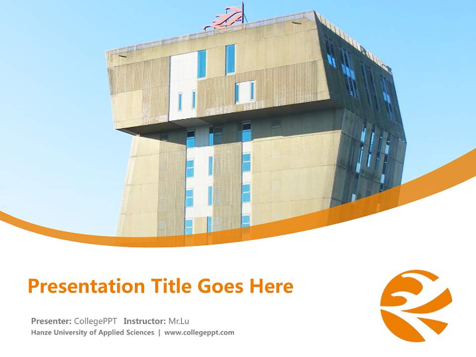 Hanze University of Applied Sciences Course/Courseware Creation PPT Template4:3 ratio PPT effect preview image5