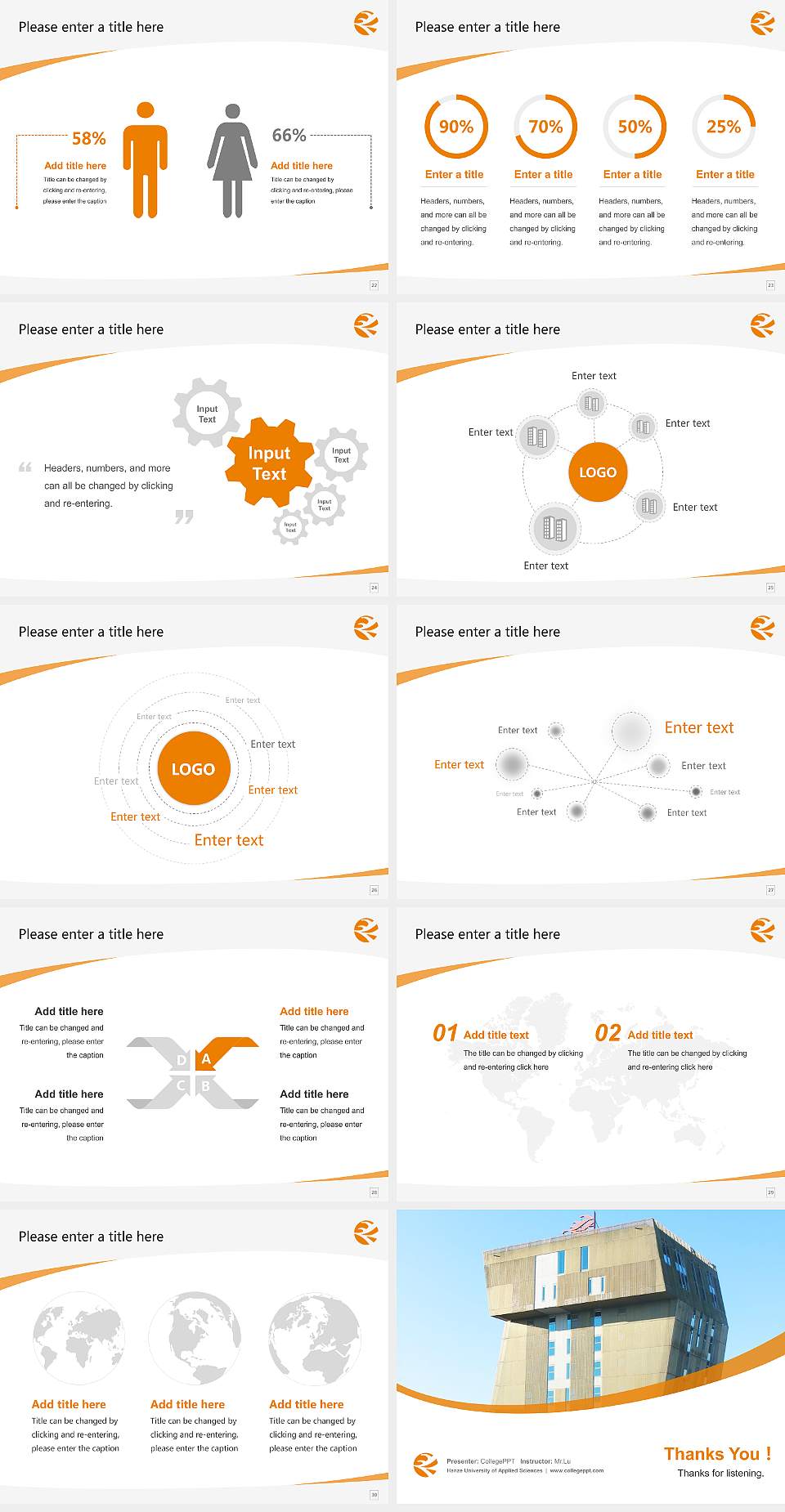 Hanze University of Applied Sciences Course/Courseware Creation PPT Template4:3 ratio PPT effect preview image4