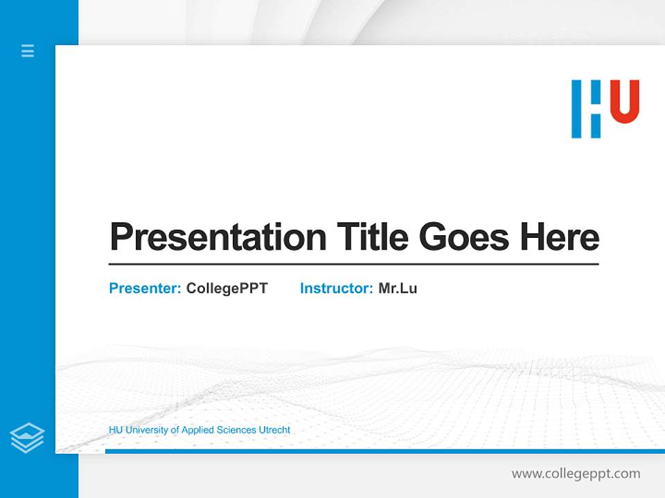 HU University of Applied Sciences Utrecht Thesis Proposal/Graduation Defense PPT Template4:3 ratio PPT effect preview image5