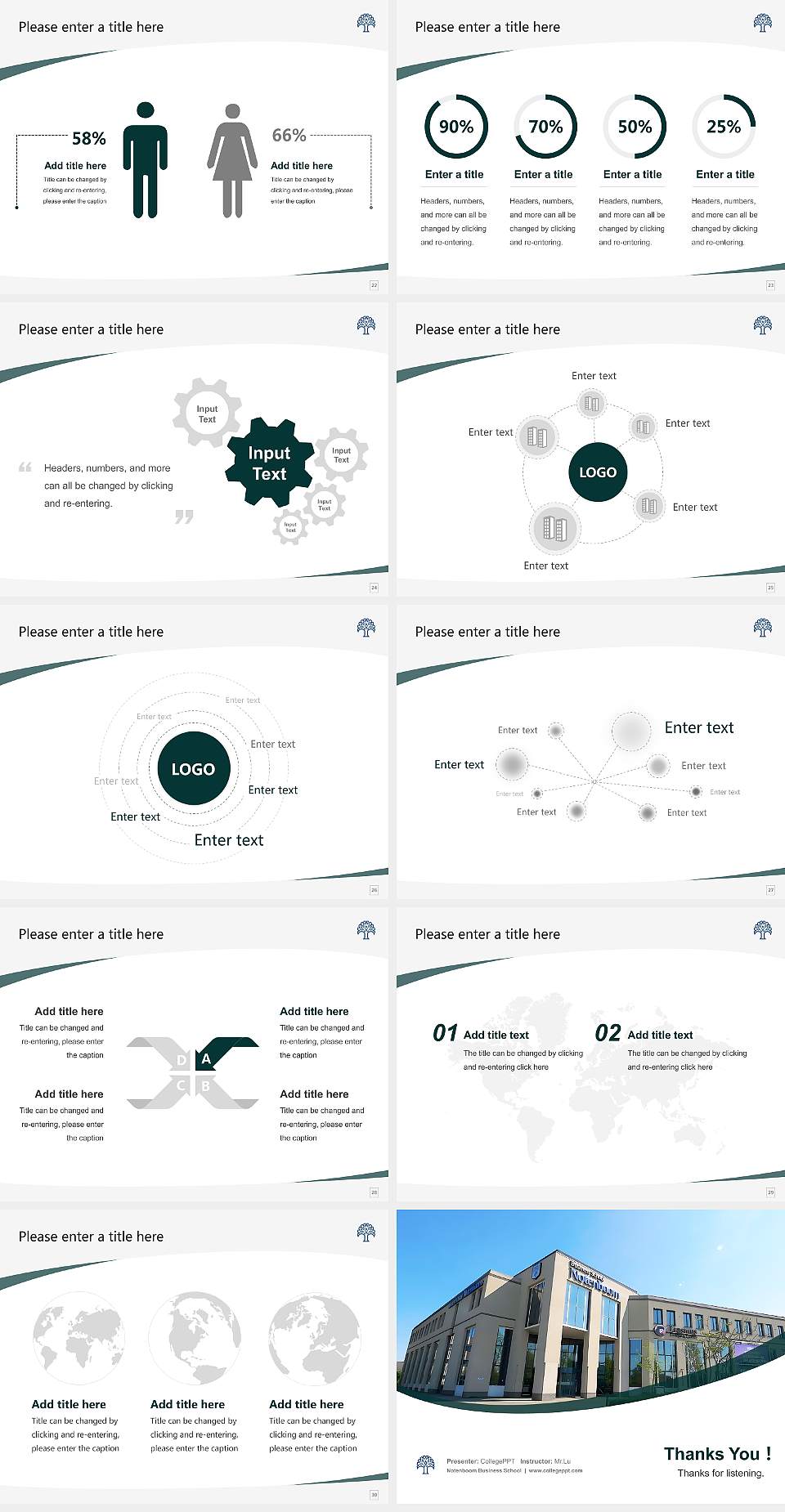 Notenboom Business School Course/Courseware Creation PPT Template4:3 ratio PPT effect preview image4