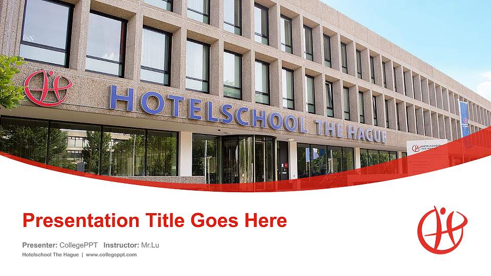 Hotelschool The Hague Course/Courseware Creation PPT Template16:9 ratio PPT effect preview image