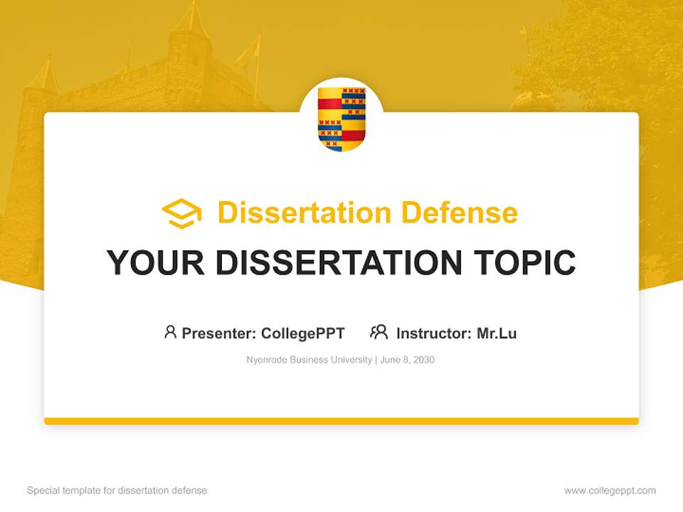 Nyenrode Business University Graduation Thesis Defense PPT Template4:3 ratio PPT effect preview image7
