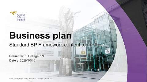 National College of Ireland Competition/Entrepreneurship Contest PPT Template