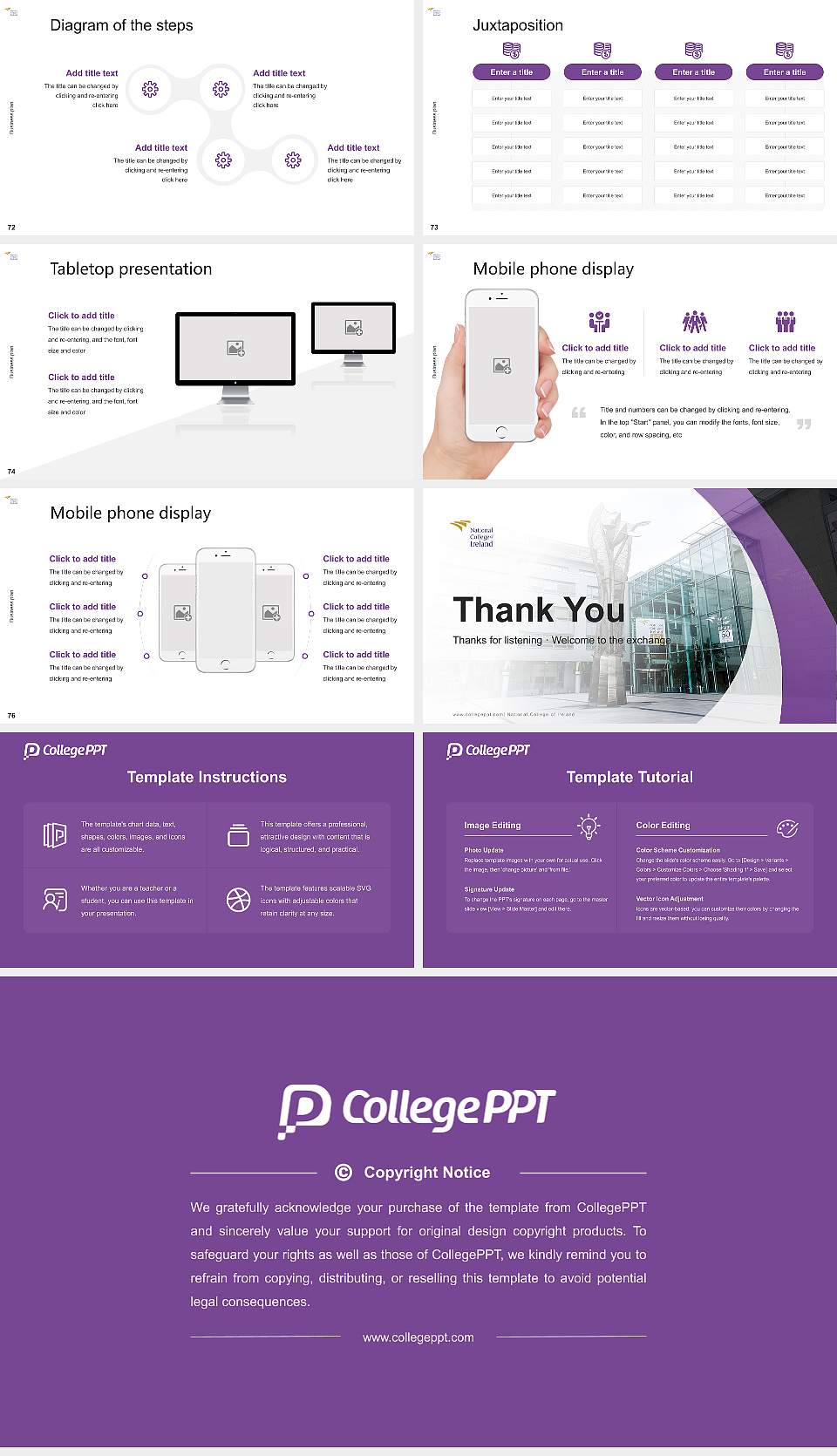 National College of Ireland Competition/Entrepreneurship Contest PPT Template16:9 ratio PPT effect preview image9