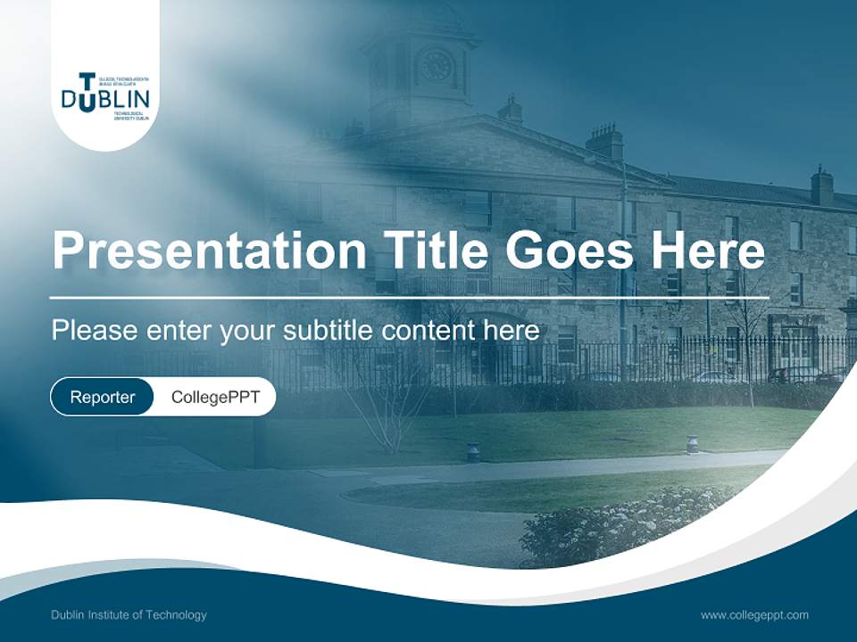 Dublin Institute of Technology Lecture Sharing and Networking Event PPT Template4:3 ratio PPT effect preview image4