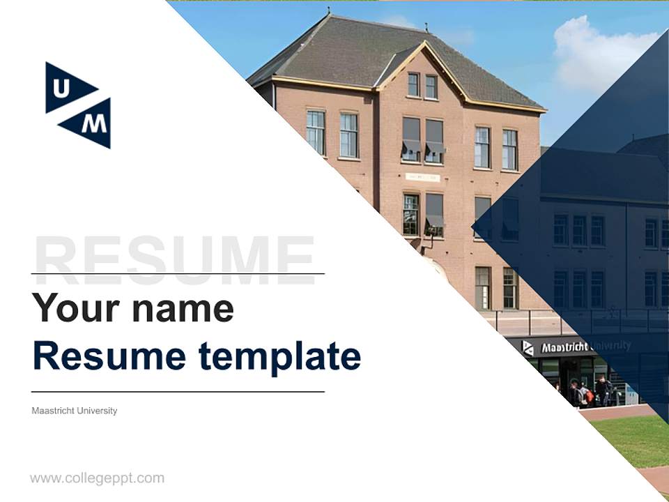 Maastricht University Resume PPT Template4:3 ratio PPT effect preview image5