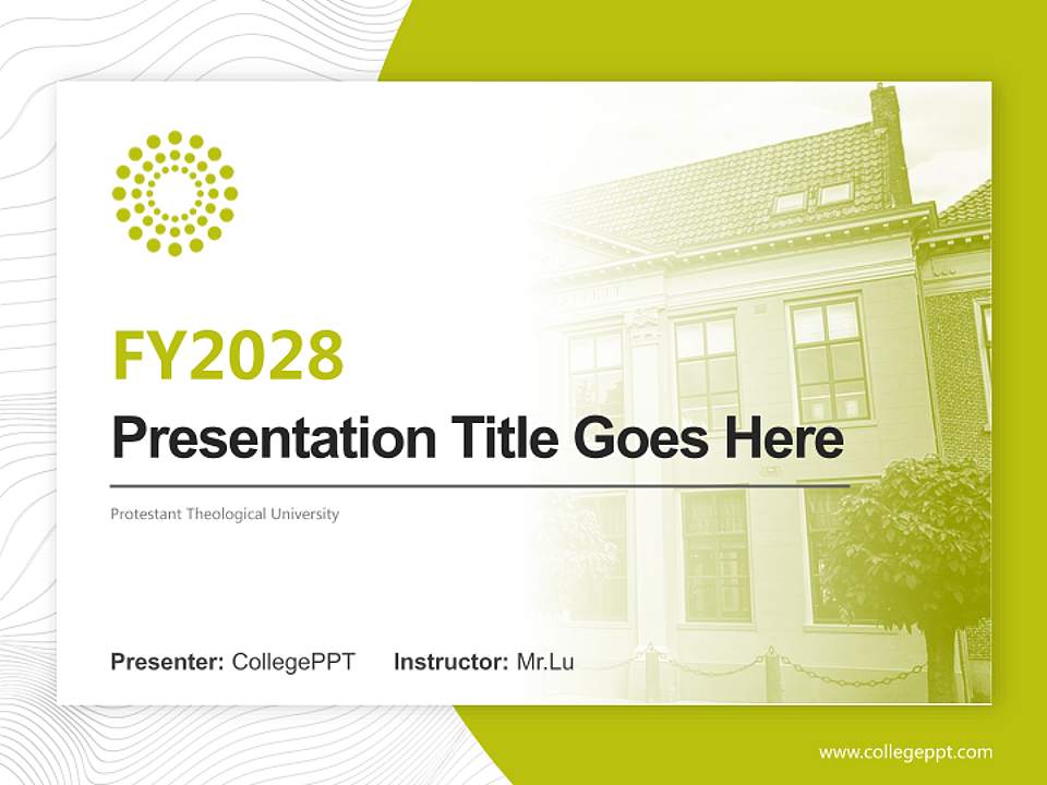 Protestant Theological University Academic Presentation/Research Findings Report PPT Template4:3 ratio PPT effect preview image5