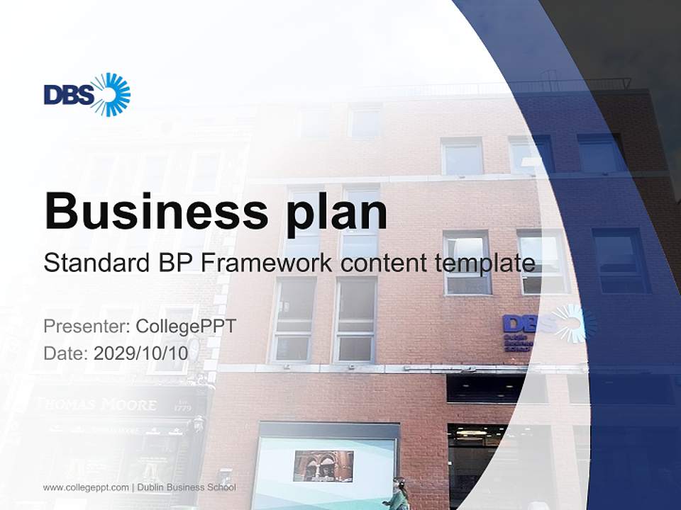 Dublin Business School Competition/Entrepreneurship Contest PPT Template4:3 ratio PPT effect preview image9