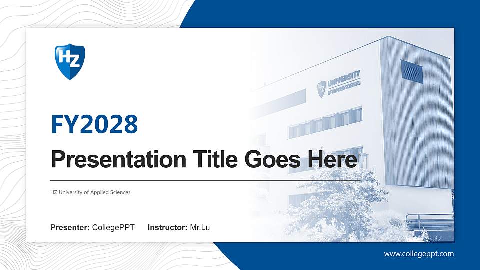 HZ University of Applied Sciences Academic Presentation/Research Findings Report PPT Template16:9 ratio PPT effect preview image