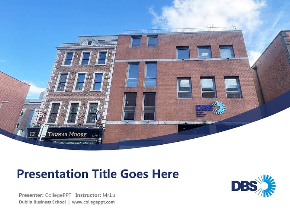Dublin Business School Course/Courseware Creation PPT Template4:3 ratio PPT effect preview image5