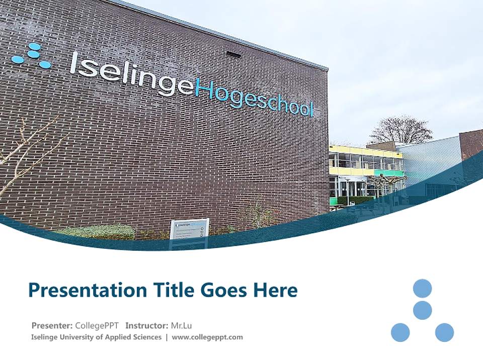 Iselinge University of Applied Sciences Course/Courseware Creation PPT Template4:3 ratio PPT effect preview image5