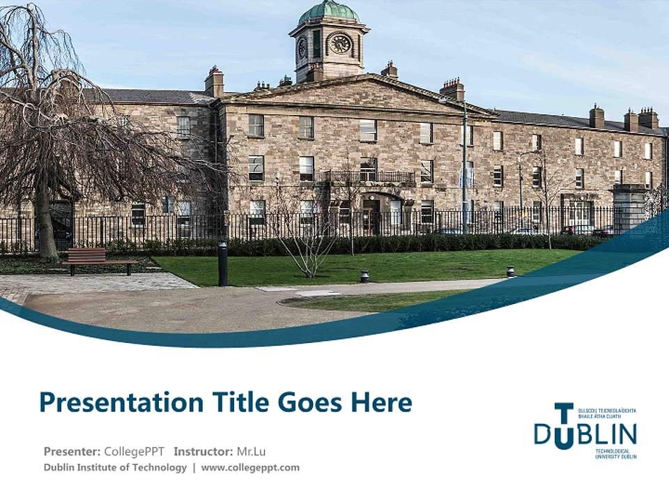 Dublin Institute of Technology Course/Courseware Creation PPT Template4:3 ratio PPT effect preview image5