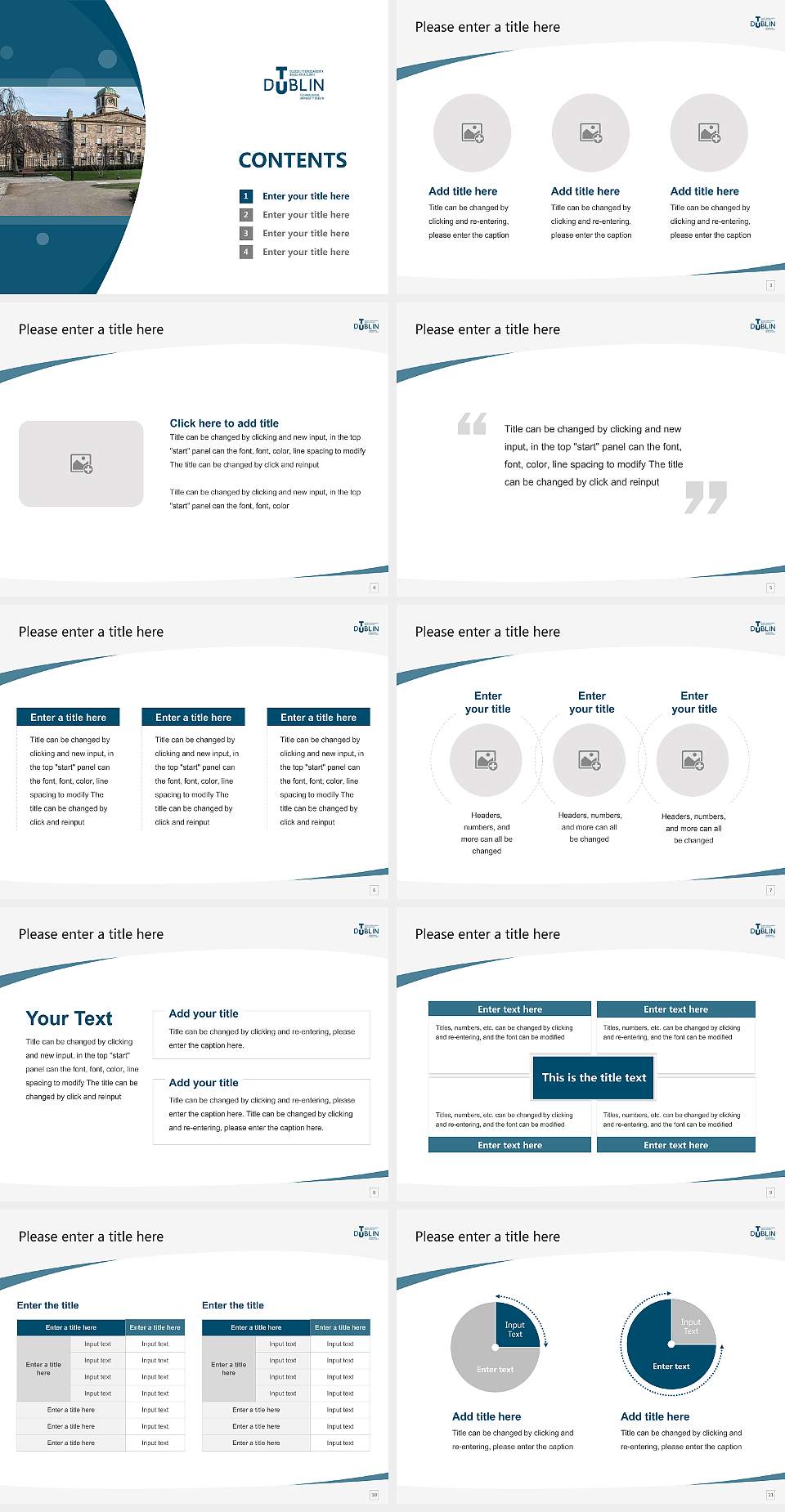 Dublin Institute of Technology Course/Courseware Creation PPT Template4:3 ratio PPT effect preview image2