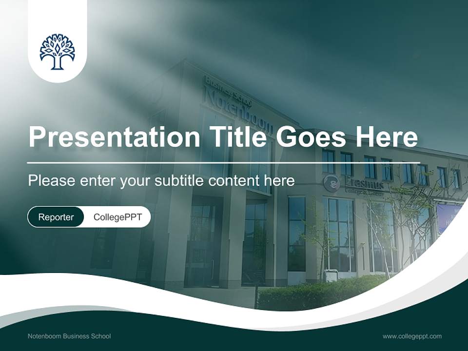 Notenboom Business School Lecture Sharing and Networking Event PPT Template4:3 ratio PPT effect preview image4