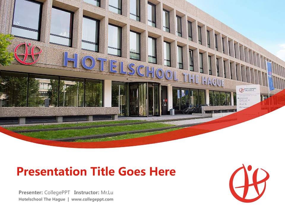 Hotelschool The Hague Course/Courseware Creation PPT Template4:3 ratio PPT effect preview image5