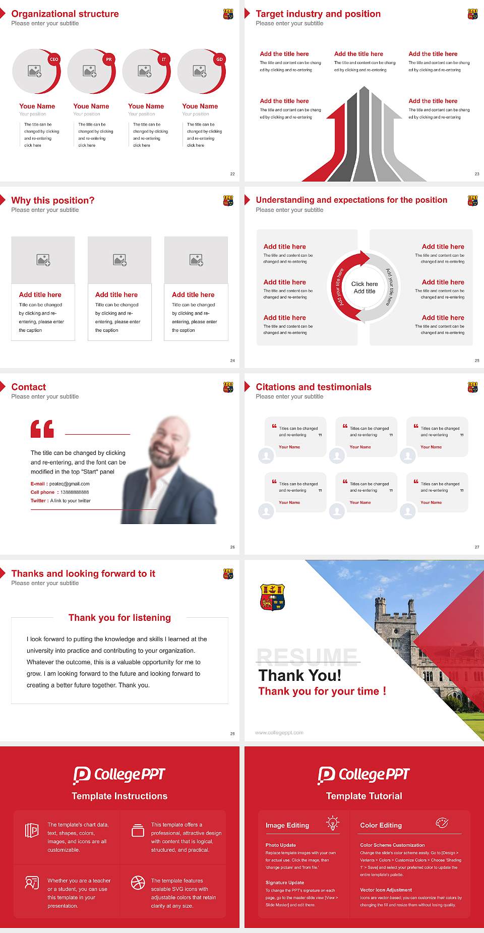University College Cork Resume PPT Template4:3 ratio PPT effect preview image4