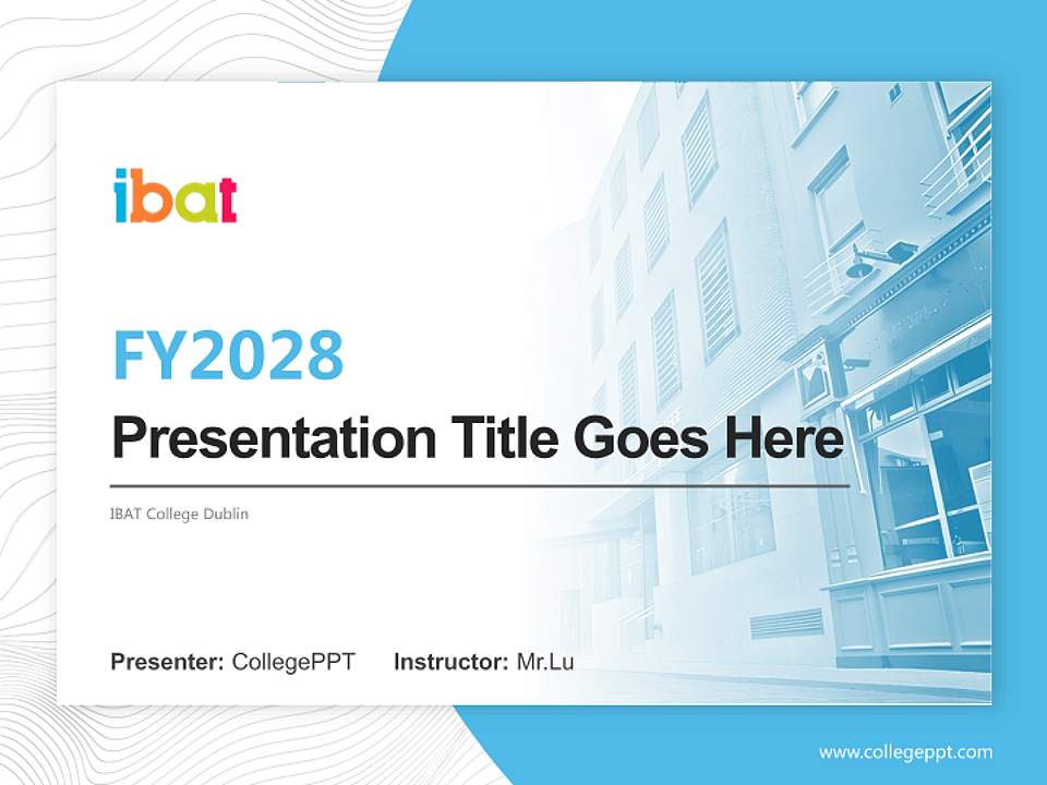 IBAT College Dublin Academic Presentation/Research Findings Report PPT Template4:3 ratio PPT effect preview image5