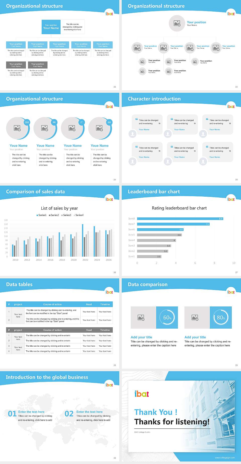 IBAT College Dublin Academic Presentation/Research Findings Report PPT Template4:3 ratio PPT effect preview image4