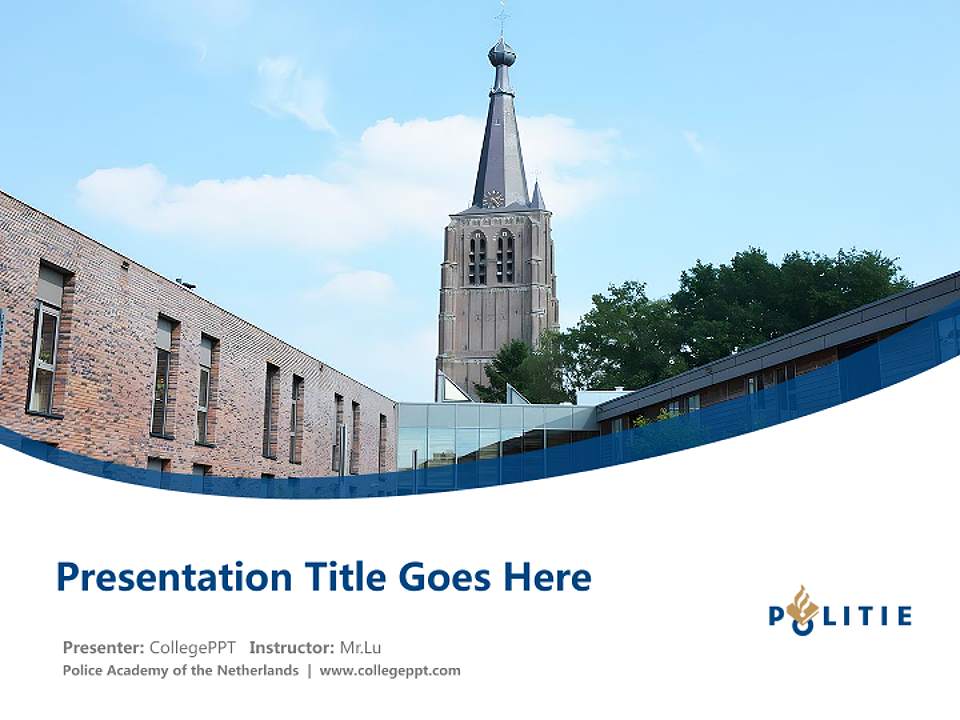 Police Academy of the Netherlands Course/Courseware Creation PPT Template4:3 ratio PPT effect preview image5