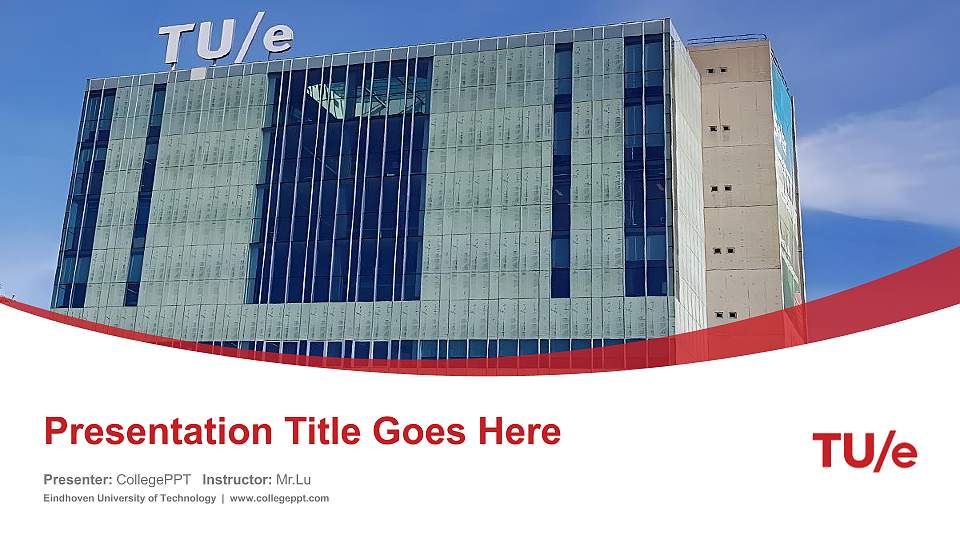 Eindhoven University of Technology Course/Courseware Creation PPT Template16:9 ratio PPT effect preview image