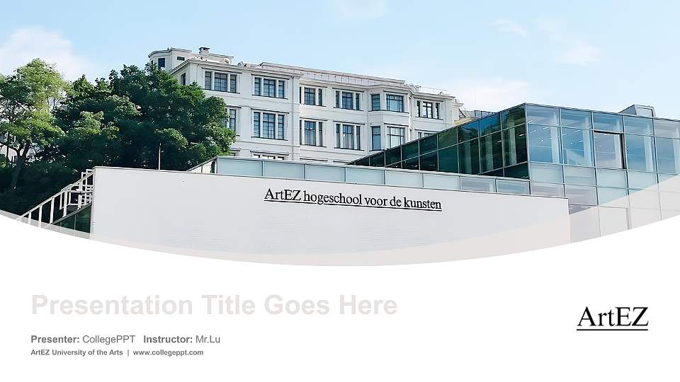 ArtEZ University of the Arts Course/Courseware Creation PPT Template16:9 ratio PPT effect preview image